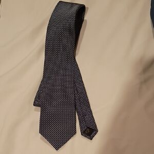 Classic Navy and White Polka Dot Tie